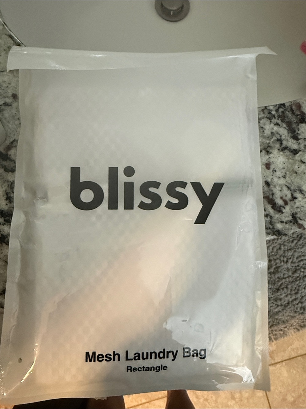 Blissy White Mesh Laundry Bag